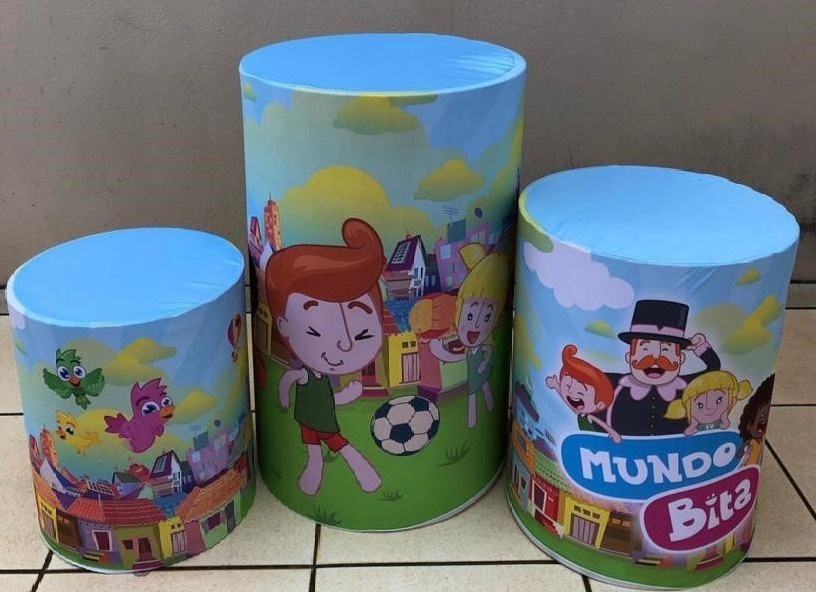 Mundo Bita Turma Completa Cilindro Redondo Pmg - FOCUSEVENTOSJATAI