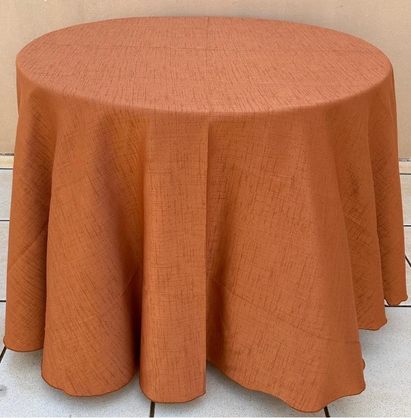 Forro Redondo Terracota Jacquard Tp06 - FOCUSEVENTOSJATAI