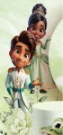 Princesa E O Sapo 3D Tiana Naveen Painel Retangular 220X150Cm - imagem 1