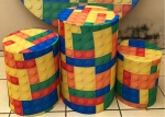 Lego Colorido Cilindro Redondo Pmg - imagem 1