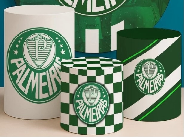 Futebol Palmeiras Crefisa Cilindro Redondo Pmg - FOCUSEVENTOSJATAI