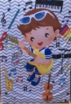 Musical Garoto Infantil Painel Red220X150Cms - imagem 1