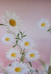 Amarelo Claro 01 Fundo Margarida 3D Fundo Rosa - Painel Retangular 220X150Cms - imagem 2
