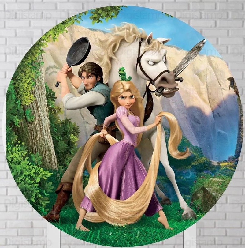 Rapunzel Enrolados Montanha de Pedra Painel Red150Cms - FOCUSEVENTOSJATAI