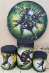 Tartarugas Ninja No Combate Cilindro Redondo Pmg - imagem 2
