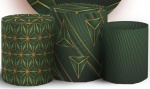 Geometrico Verde E Dourado Cilindro Redondo Pmg - imagem 1
