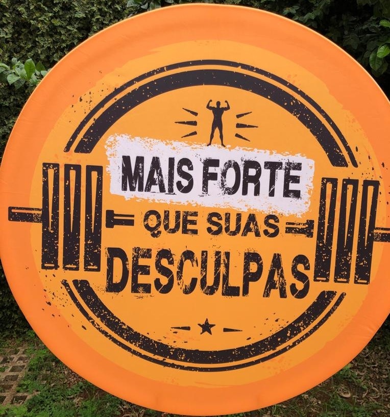 Academia Mas Forte - Painel Redondo 150Cms - FOCUSEVENTOSJATAI