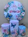 Mãe Floral Borboletas Painel Redondo 150Cm - imagem 2