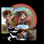Fazendeiro 3D Branquinho Cilindro Redondo Pmg - imagem 2