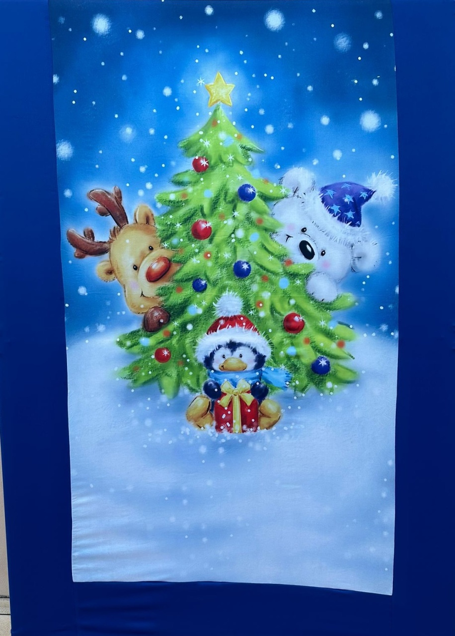 Natal Neve Painel Retangular 220X150Cm - FOCUSEVENTOSJATAI