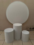 Marfim Liso Painel Redondo 150Cm - imagem 2