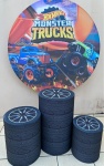 Hot Wheels 02 Monster Trucks Painel Redondo 150Cm - imagem 2