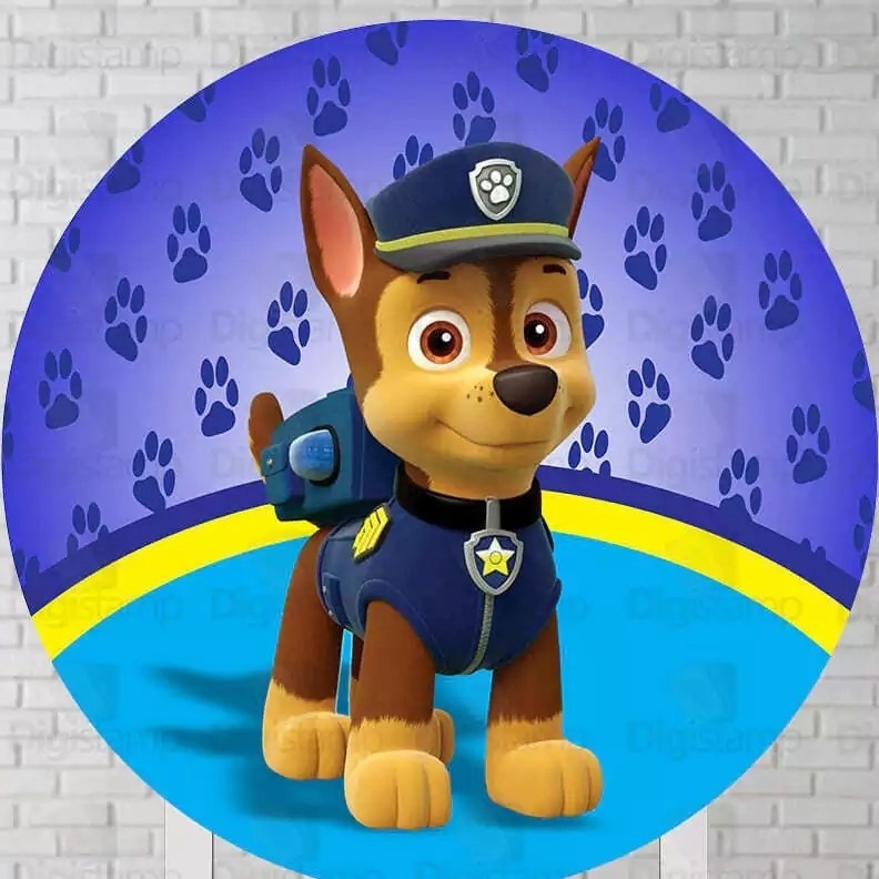 Patrulha Canina Policial Chase Painel Redondo 150Cm - FOCUSEVENTOSJATAI