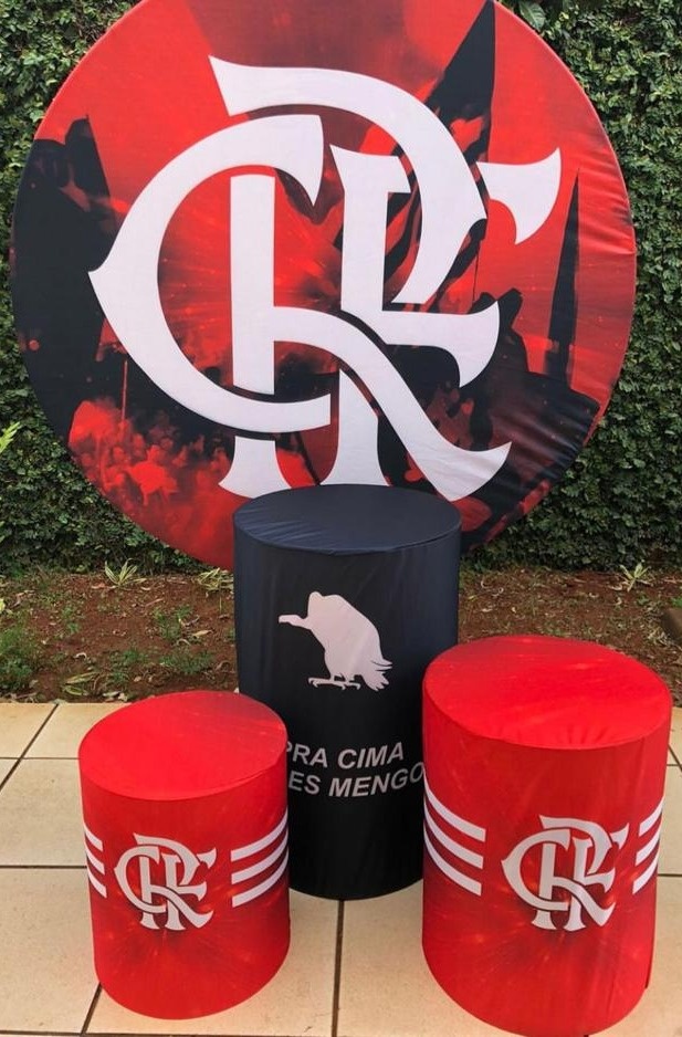Futebol Flamengo Pra Cima Deles Mego Painel Redondo 150Cm - FOCUSEVENTOSJATAI