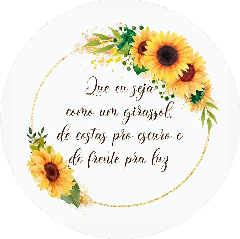Girassol Que Eu Seja Luz Painel Redondo 150Cm - FOCUSEVENTOSJATAI