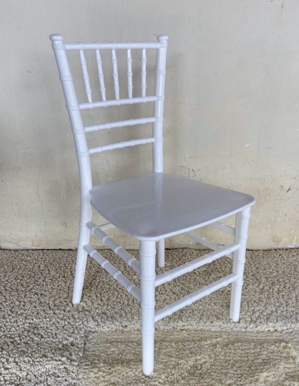 Cadeira Tiffany Infantil Branca Sem Estofado 63X30Cm - FOCUSEVENTOSJATAI
