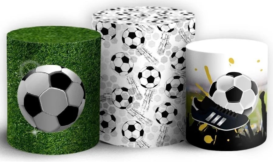 Futebol Bola Preta E Branca Cilindro Redondo Pmg - FOCUSEVENTOSJATAI