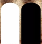 Branco Liso 01/02 Painel Romano 200X100Cm - Fundo Preto Liso - imagem 1