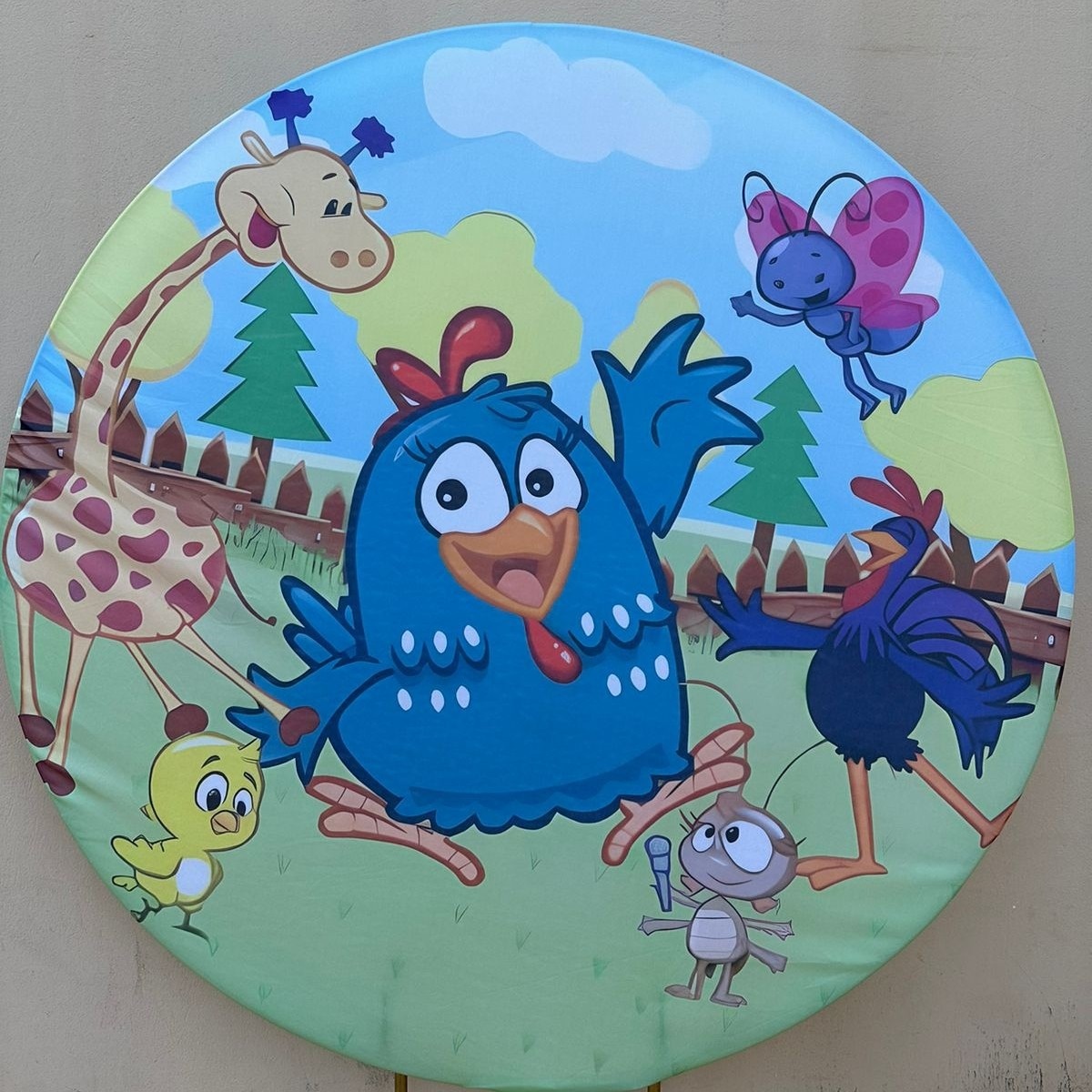 Galinha Pintadinha Cerquinha Painel Redondo 150Cm - FOCUSEVENTOSJATAI