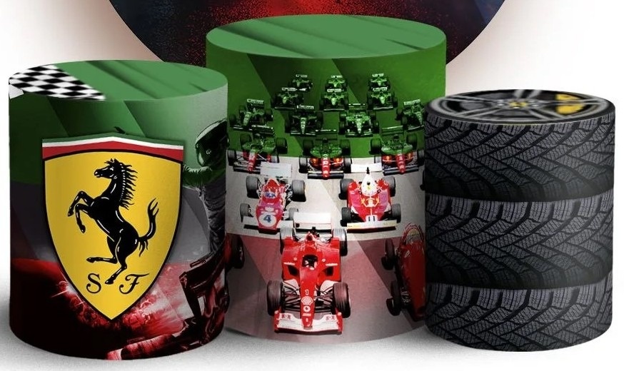 Ferrari Formula 1 Painel Cilindro Redondo Pmg - FOCUSEVENTOSJATAI