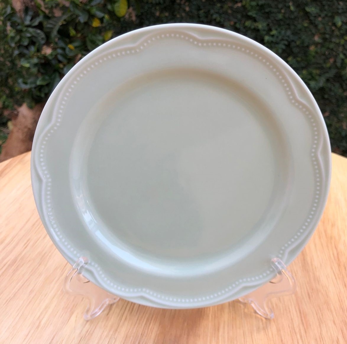 Prato Sobremesa Verde Claro Porcelana Germer 20Cm - FOCUSEVENTOSJATAI