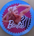 Barbie Real Vestido Preto E Branco  Painel Redondo 150Cm - imagem 1