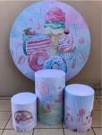 Confeitaria Doceria Sorvete 3 Sabores Cilindro Redondo Pmg - imagem 2