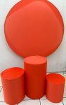 Laranja Forte Liso Painel Reodndo 150Cm - imagem 2