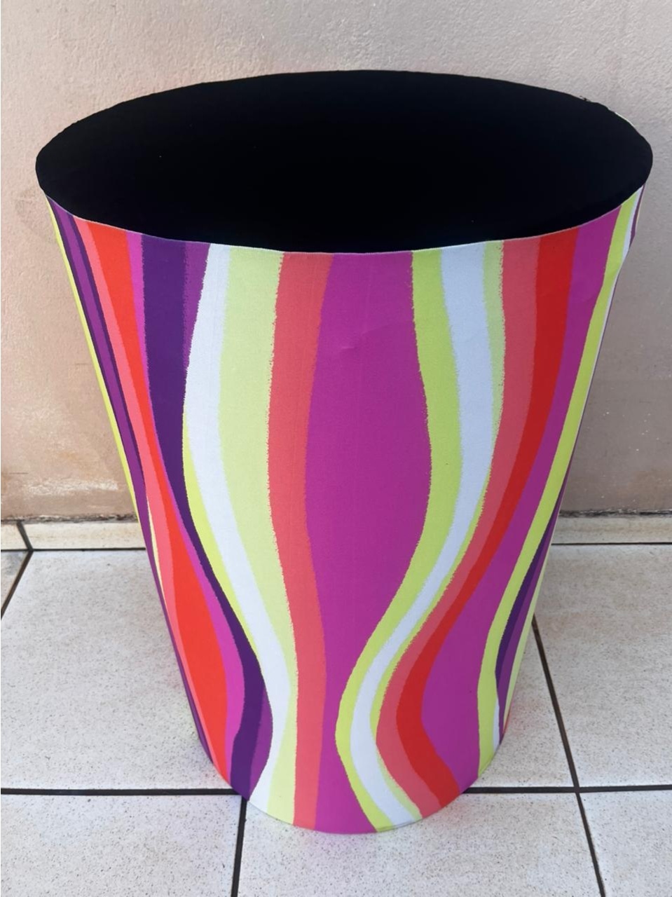 Carnaval Amarelo Laranja Rosa Pink Cilindro Redondo Grande - FOCUSEVENTOSJATAI