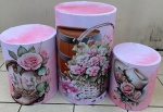 Boiadeira Floral Rosa Bota Chapeu E Barril Cilindro Redondo Pmg - imagem 1