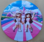 Roblox Rosa 3D Painel Redondo 150Cm - imagem 1