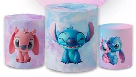 Lillo Stitch Chá Revelação Menino Ou Menina Cilindro Redondo Pmg - FOCUSEVENTOSJATAI