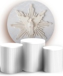 Batizado Ripado Branco Painel Retangular 220X150Cm - imagem 2