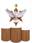 Batizado Ripado Madeira Marron Cilindro Redondo Pmg - imagem 2