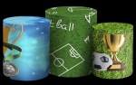 Futebol 3D Jogadores Diversos Cilindro Redondo Pmg - imagem 1