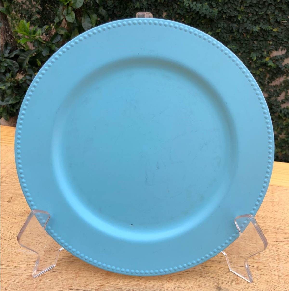 Sousplat Sobremesa Azul Claro Candy Redondo 25Cms - FOCUSEVENTOSJATAI