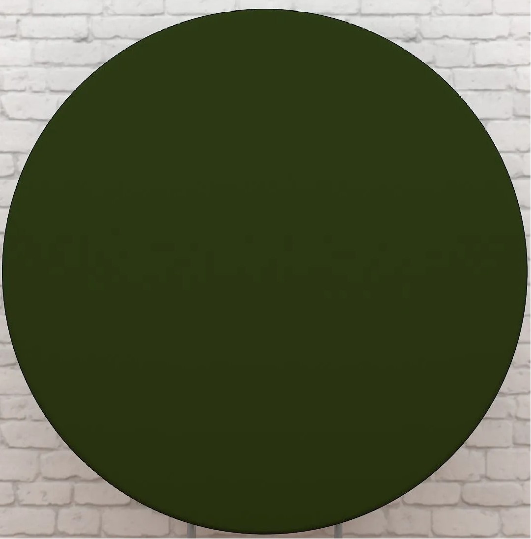 Verde Musgo Liso 01 Painel Redondo 150Cm - FOCUSEVENTOSJATAI