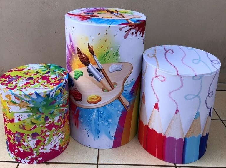 Pintando O Sete Aquarela Cilindro Redondo Pmg - FOCUSEVENTOSJATAI