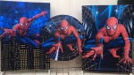Homem Aranha Predios Painel Retangular 220X150Cm Fundo Preto - imagem 2