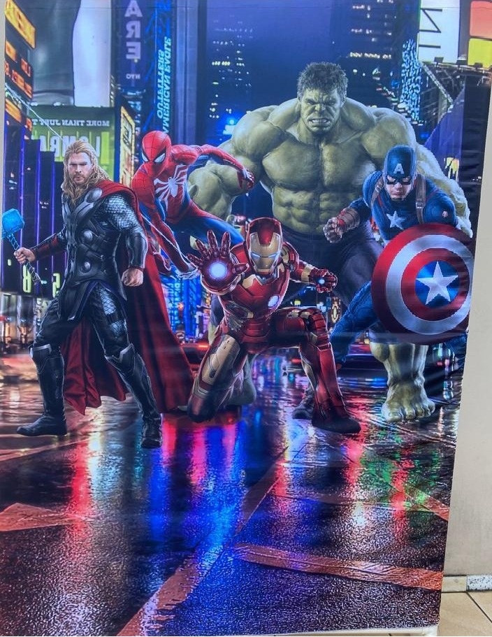 Vingadores Na Cidade 04 Painel Retangular 220X150Cm - FOCUSEVENTOSJATAI