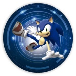 Sonic Tenis Vermelho Painel Redondo 150Cm - imagem 1
