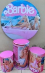 Barbie E Ken Real Carro Rosa Painel Redondo 150Cm - imagem 2
