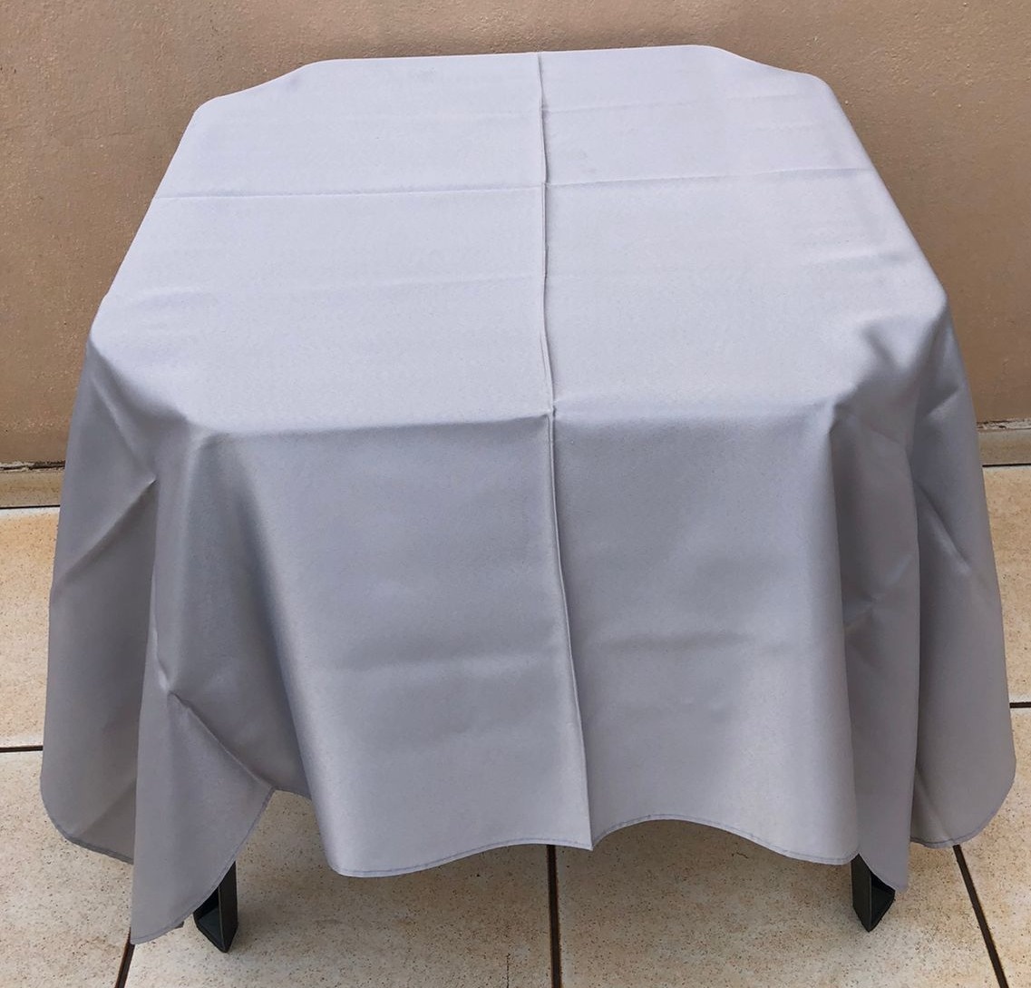 Forro Quadrado Cinza Cetim 140X140Cm - FOCUSEVENTOSJATAI