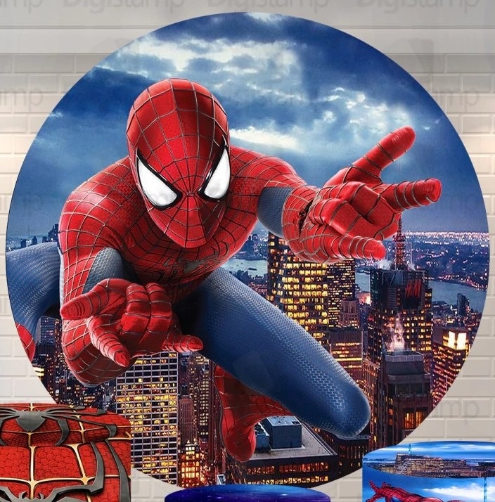 Homem Aranha Nuvem Negra Painel Redondo 150Cm - FOCUSEVENTOSJATAI