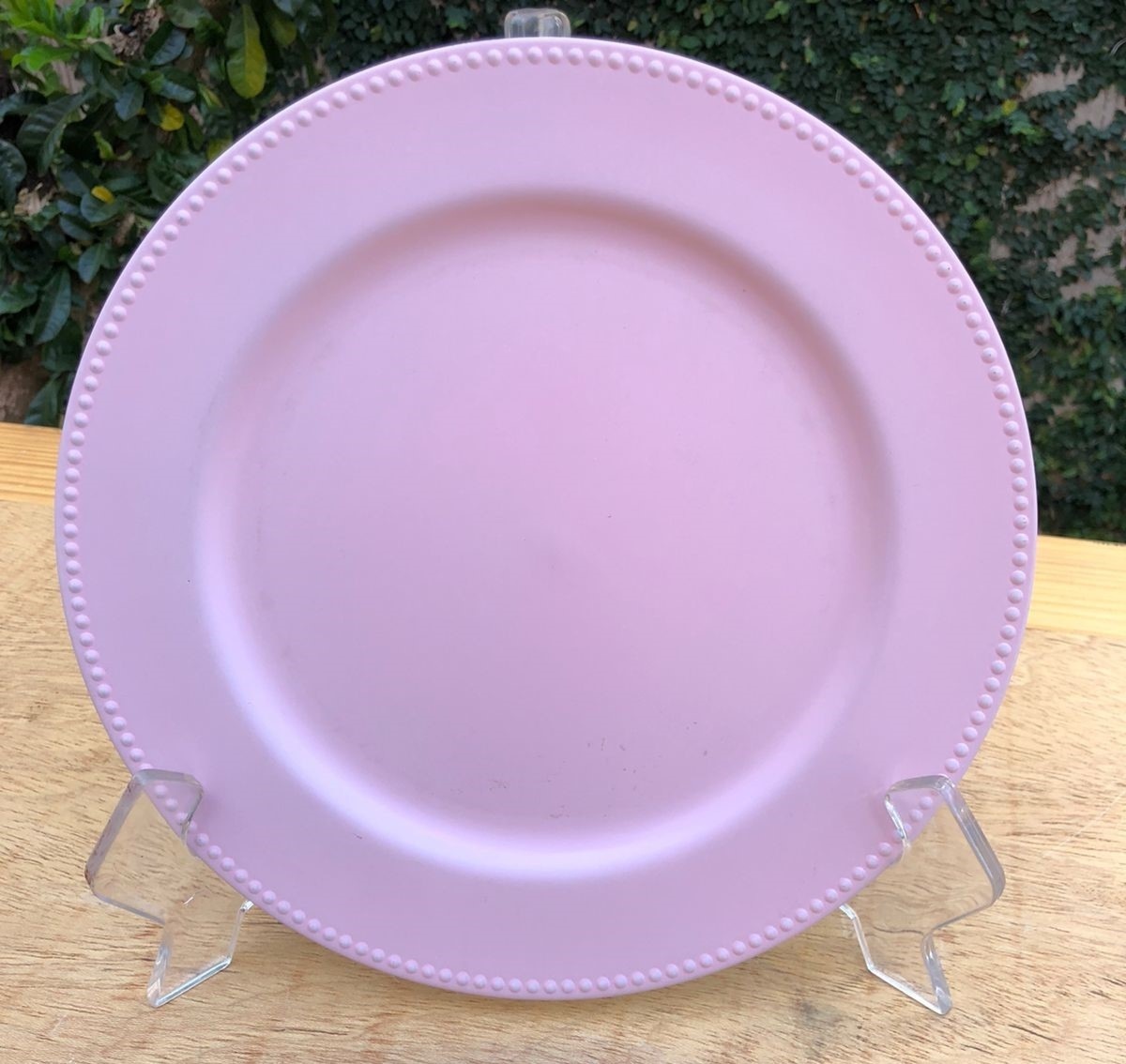 Sousplat Sobremesa Rosa Claro Candy  Redondo 25Cm - FOCUSEVENTOSJATAI