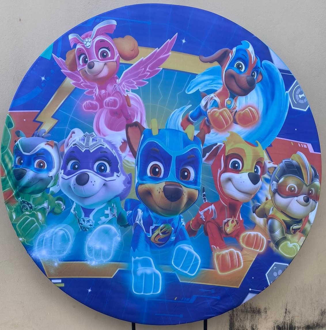 Patrulha Canina Super Filhotes 01 Painel Redondo 150Cm - FOCUSEVENTOSJATAI