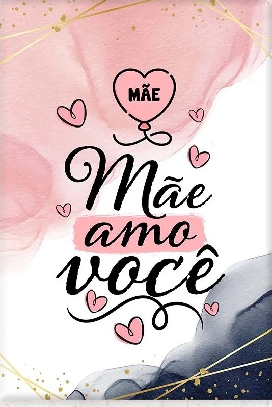 Mãe Preto E Rosa Mãe Amo Voce Painel Retangular 220X150Cm - FOCUSEVENTOSJATAI