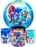 Sonic 3D Anel de Fogo Painel Redondo 150Cm - imagem 2