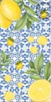 Azul Royal Painel Retangular 200X100Cm Fundo Limão Siciliano Azulejo Portugues - imagem 2