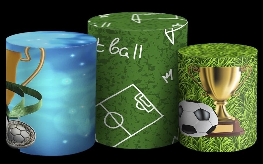 Futebol 3D Jogadores Diversos Cilindro Redondo Pmg - FOCUSEVENTOSJATAI